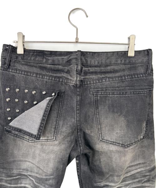 Roen（ロエン）Roen (ロエン) SEMANTIC DESIGN (セマンティックデザイン) デニムハーフパンツ ブラック サイズ:Mの古着・服飾アイテム