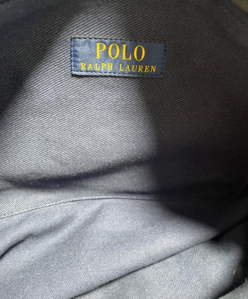 POLO RALPH LAUREN（ポロ・ラルフローレン）POLO RALPH LAUREN (ポロ・ラルフローレン) レザーハンドルトートバッグ ネイビー×ブラウンの古着・服飾アイテム