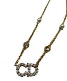 Christian Dior（クリスチャン ディオール）の古着「ラインストーンネックレス」｜ゴールド