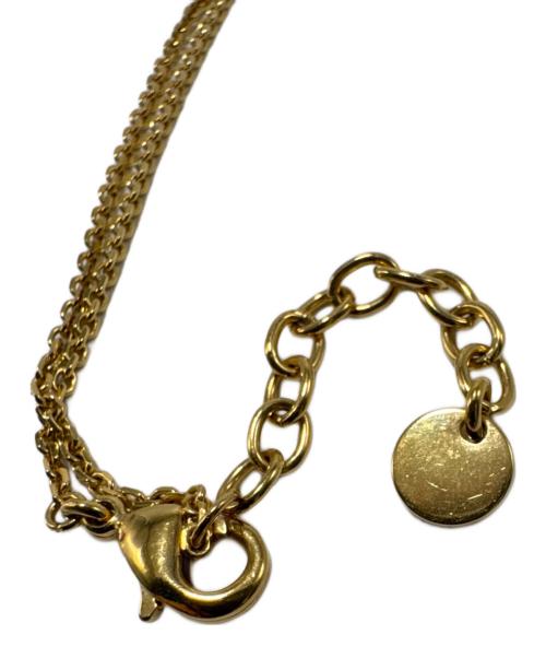 Christian Dior（クリスチャン ディオール）Christian Dior (クリスチャン ディオール) ラインストーンネックレス ゴールドの古着・服飾アイテム