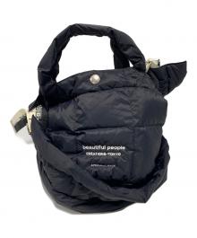 beautiful people×TAION（ビューティフルピープル×タイオン）の古着「PATTED MINI TOTE SHOULDER」｜ブラック