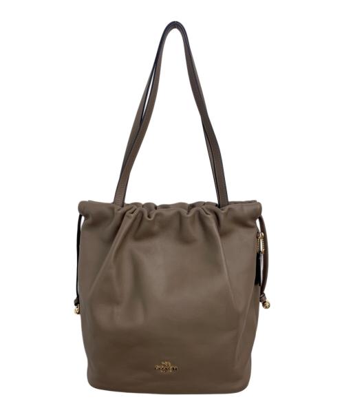 COACH（コーチ）COACH (コーチ) フェイ ドローストリングトート バッグ ベージュの古着・服飾アイテム