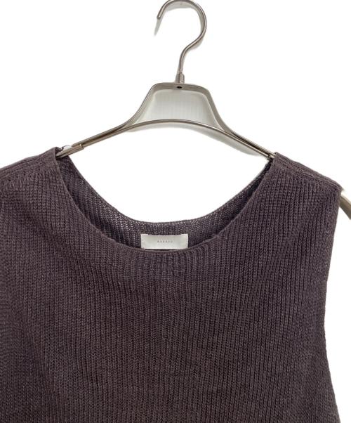 KAGURE（カグレ）KAGURE (カグレ) ニットベスト ブラウン サイズ:Fの古着・服飾アイテム