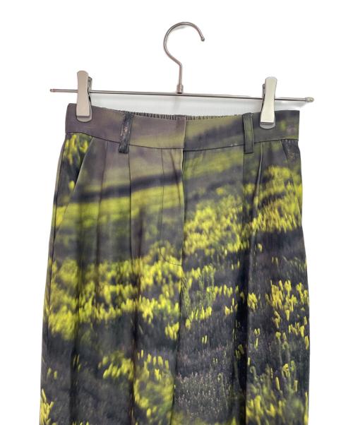 Ameri（アメリ）Ameri (アメリ) タックパンツ グリーン×イエロー サイズ:Sの古着・服飾アイテム