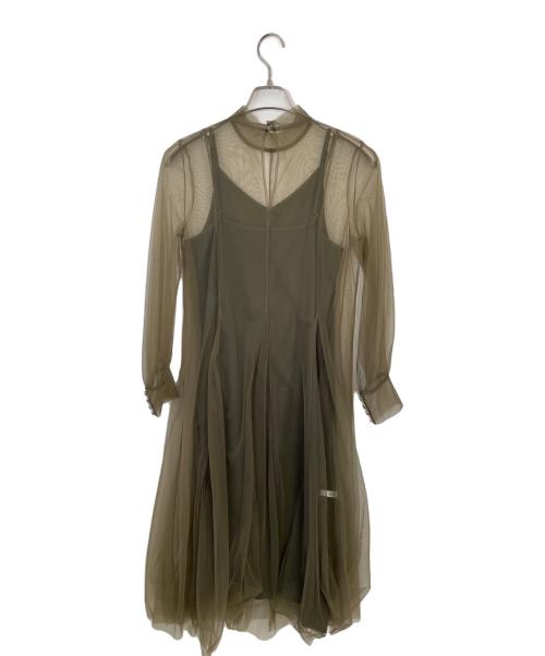 Ameri（アメリ）Ameri (アメリ) 長袖ワンピース オリーブ サイズ:Mの古着・服飾アイテム