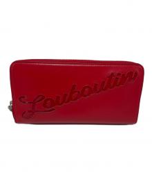 Christian Louboutin（クリスチャン・ルブタン）の古着「ラウンドファスナー財布」｜レッド