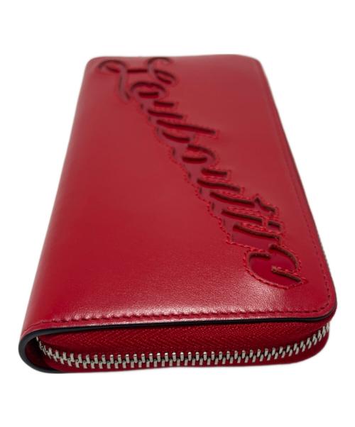 Christian Louboutin（クリスチャン・ルブタン）Christian Louboutin (クリスチャン・ルブタン) ラウンドファスナー財布 レッドの古着・服飾アイテム