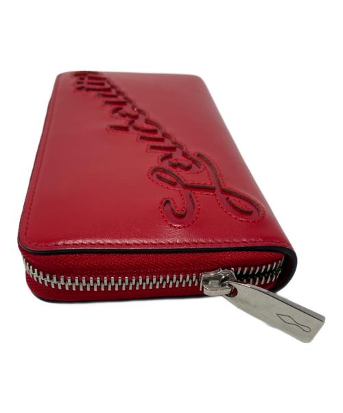 Christian Louboutin（クリスチャン・ルブタン）Christian Louboutin (クリスチャン・ルブタン) ラウンドファスナー財布 レッドの古着・服飾アイテム