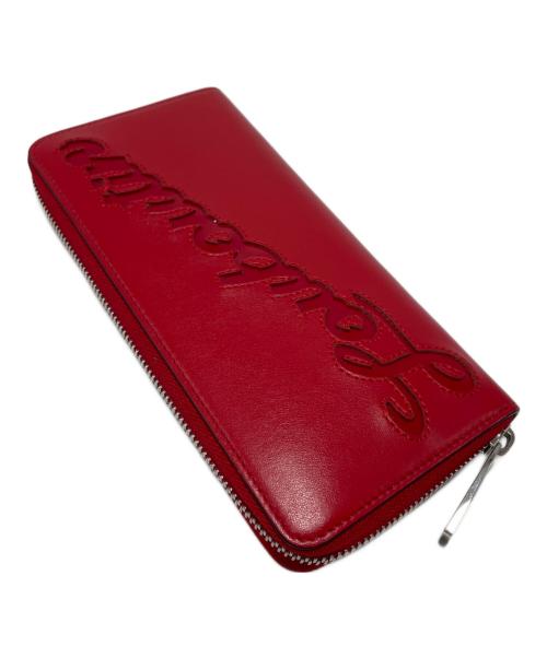 Christian Louboutin（クリスチャン・ルブタン）Christian Louboutin (クリスチャン・ルブタン) ラウンドファスナー財布 レッドの古着・服飾アイテム