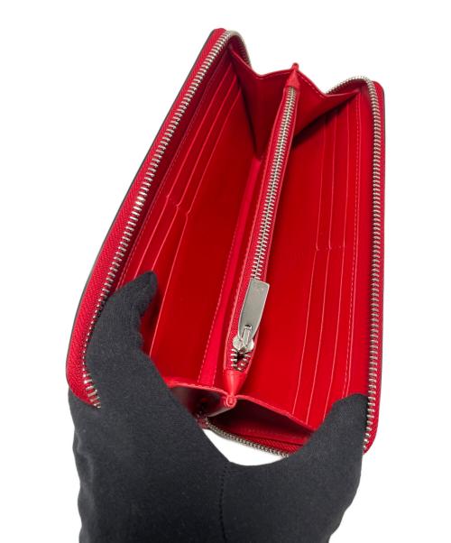 Christian Louboutin（クリスチャン・ルブタン）Christian Louboutin (クリスチャン・ルブタン) ラウンドファスナー財布 レッドの古着・服飾アイテム