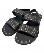 DIRK BIKKEMBERGSダークビッケンバーグ）の古着「スタッズレザーサンダル」｜ブラック