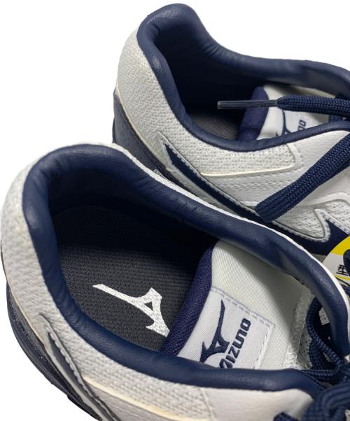MIZUNO（ミズノ）MIZUNO (ミズノ) 安全靴 ホワイト×ネイビー サイズ:24cm 未使用品の古着・服飾アイテム