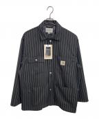 CarHarttカーハート）の古着「ストライプシャケット」｜ブラック