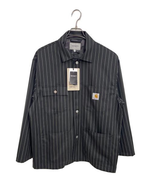 CarHartt（カーハート）CarHartt (カーハート) ストライプシャケット ブラック サイズ:Lの古着・服飾アイテム