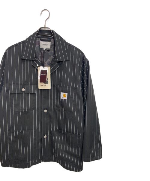 CarHartt（カーハート）CarHartt (カーハート) ストライプシャケット ブラック サイズ:Lの古着・服飾アイテム