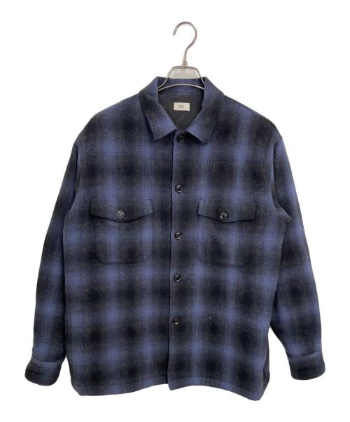 RHC Ron Herman（アールエイチシー ロンハーマン）RHC Ron Herman (アールエイチシー ロンハーマン) キルティングシャツ ブラック×ブルー サイズ:Mの古着・服飾アイテム