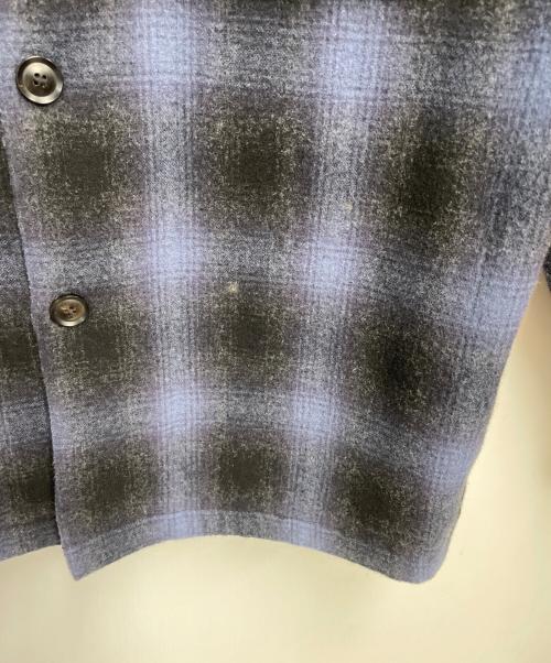 RHC Ron Herman（アールエイチシー ロンハーマン）RHC Ron Herman (アールエイチシー ロンハーマン) キルティングシャツ ブラック×ブルー サイズ:Mの古着・服飾アイテム