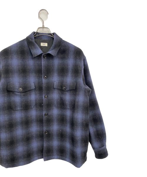 RHC Ron Herman（アールエイチシー ロンハーマン）RHC Ron Herman (アールエイチシー ロンハーマン) キルティングシャツ ブラック×ブルー サイズ:Mの古着・服飾アイテム