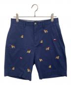 POLO RALPH LAURENポロ・ラルフローレン）の古着「犬刺繍ハーフパンツ」｜ネイビー