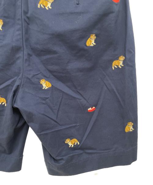 POLO RALPH LAUREN（ポロ・ラルフローレン）POLO RALPH LAUREN (ポロ・ラルフローレン) 犬刺繍ハーフパンツ ネイビー サイズ:30の古着・服飾アイテム