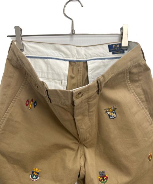 POLO RALPH LAUREN（ポロ・ラルフローレン）POLO RALPH LAUREN (ポロ・ラルフローレン) 刺繍チノパン カーキ サイズ:31/32の古着・服飾アイテム