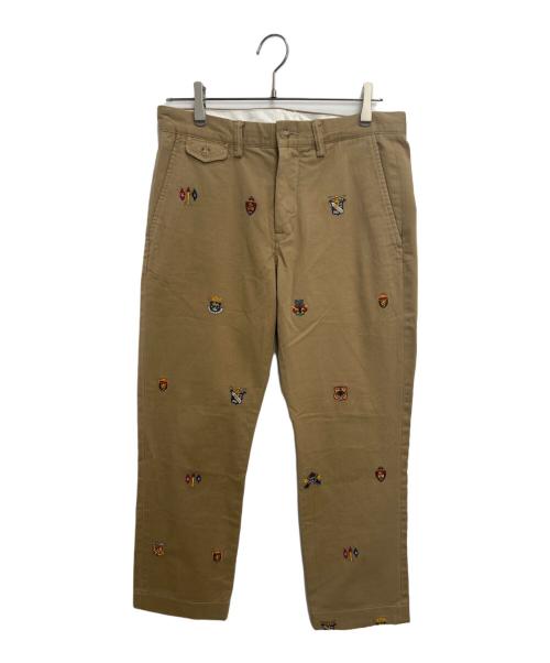 POLO RALPH LAUREN（ポロ・ラルフローレン）POLO RALPH LAUREN (ポロ・ラルフローレン) 刺繍チノパン カーキ サイズ:31/32の古着・服飾アイテム