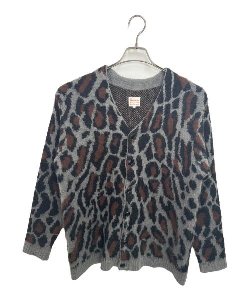 PENNEYS（ペニーズ）PENNEYS (ペニーズ) 厚手カーディガン グレー×ブラウン サイズ:Sの古着・服飾アイテム