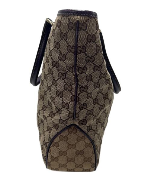 GUCCI（グッチ）GUCCI (グッチ) トートバッグ パープル×ベージュの古着・服飾アイテム