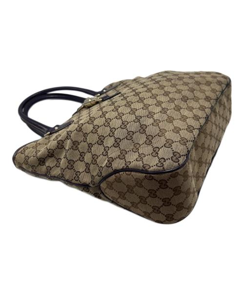 GUCCI（グッチ）GUCCI (グッチ) トートバッグ パープル×ベージュの古着・服飾アイテム