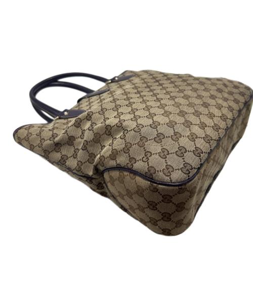 GUCCI（グッチ）GUCCI (グッチ) トートバッグ パープル×ベージュの古着・服飾アイテム