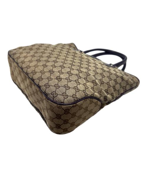 GUCCI（グッチ）GUCCI (グッチ) トートバッグ パープル×ベージュの古着・服飾アイテム