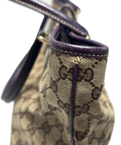 GUCCI（グッチ）GUCCI (グッチ) トートバッグ パープル×ベージュの古着・服飾アイテム