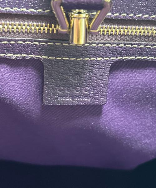 GUCCI（グッチ）GUCCI (グッチ) トートバッグ パープル×ベージュの古着・服飾アイテム