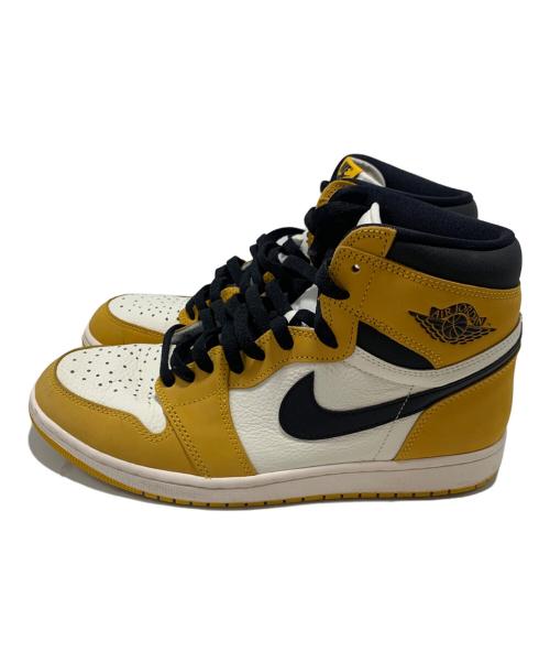 NIKE（ナイキ）NIKE (ナイキ) AIR JORDAN 1 RETRO HIGH OG（エアジョーダンワン・レトロ・ハイ・オージー） イエロー×ホワイト サイズ:29cmの古着・服飾アイテム