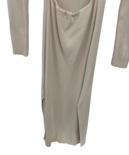 ACYM（アシーム）ACYM (アシーム) 長袖ワンピース ベージュ サイズ:Fの古着・服飾アイテム