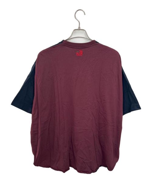 LOEWE（ロエベ）LOEWE (ロエベ) 半袖カットソー ブラック×レッド サイズ:Sの古着・服飾アイテム
