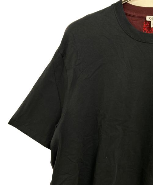 LOEWE（ロエベ）LOEWE (ロエベ) 半袖カットソー ブラック×レッド サイズ:Sの古着・服飾アイテム