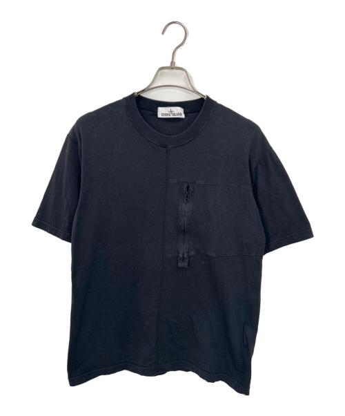 STONE ISLAND（ストーンアイランド）STONE ISLAND (ストーンアイランド) 半袖カットソー ブラック サイズ:Mの古着・服飾アイテム