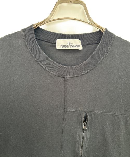 STONE ISLAND（ストーンアイランド）STONE ISLAND (ストーンアイランド) 半袖カットソー ブラック サイズ:Mの古着・服飾アイテム