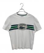 LACOSTEラコステ）の古着「モノグラムオーバルロゴプリントTシャツ」｜ホワイト×グリーン