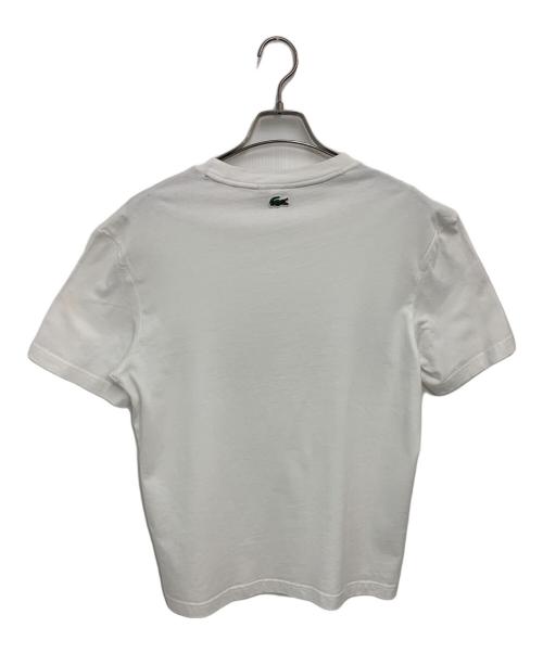 LACOSTE（ラコステ）LACOSTE (ラコステ) モノグラムオーバルロゴプリントTシャツ ホワイト×グリーン サイズ:SIZE 3の古着・服飾アイテム