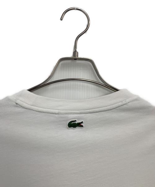 LACOSTE（ラコステ）LACOSTE (ラコステ) モノグラムオーバルロゴプリントTシャツ ホワイト×グリーン サイズ:SIZE 3の古着・服飾アイテム