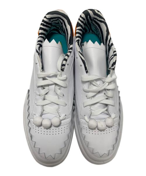 REEBOK（リーボック）REEBOK (リーボック) スニーカー ホワイト×オレンジ サイズ:28.5cmの古着・服飾アイテム