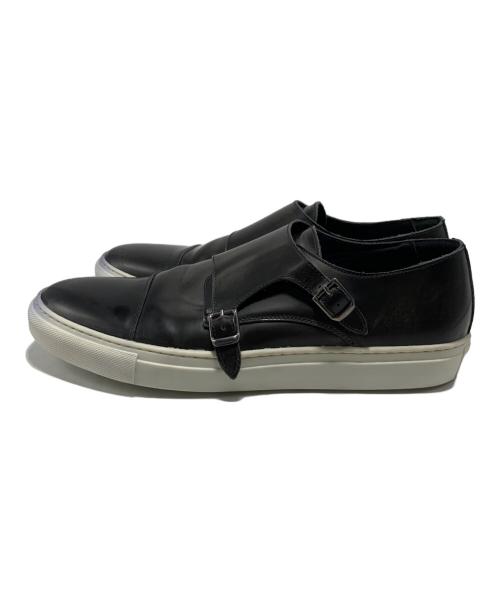 UNICOLA（ユニコラ）UNICOLA (ユニコラ) ダブルモンクスニーカー ブラック×ホワイト サイズ:SIZE 44の古着・服飾アイテム