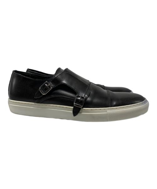 UNICOLA（ユニコラ）UNICOLA (ユニコラ) ダブルモンクスニーカー ブラック×ホワイト サイズ:SIZE 44の古着・服飾アイテム