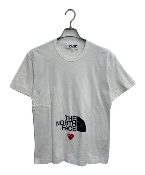 PLAY COMME des GARCONS（プレイコムデギャルソン）PLAY COMME des GARCONS (プレイコムデギャルソン) THE NORTH FACE (ザ ノース フェイス) 半袖カットソー ホワイト サイズ:Lの古着・服飾アイテム
