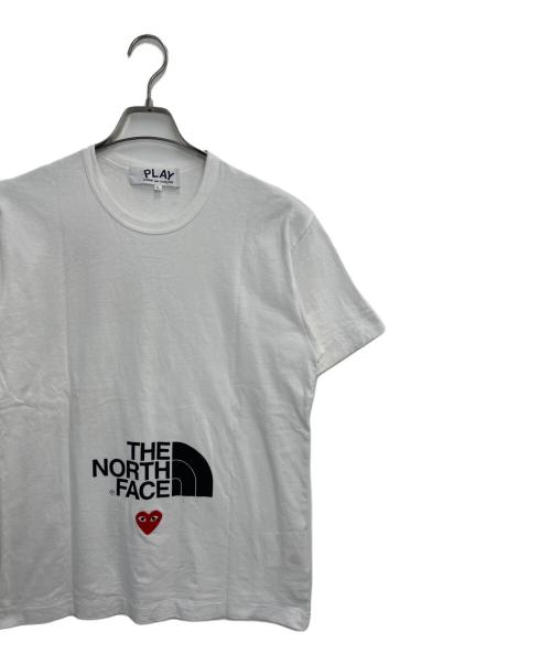 PLAY COMME des GARCONS（プレイコムデギャルソン）PLAY COMME des GARCONS (プレイコムデギャルソン) THE NORTH FACE (ザ ノース フェイス) 半袖カットソー ホワイト サイズ:Lの古着・服飾アイテム