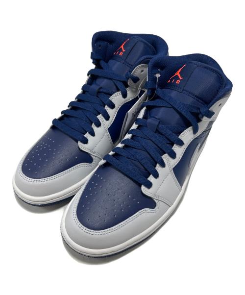 NIKE（ナイキ）NIKE (ナイキ) AIR JODAN 1 MID BLUE VOID グレー×ネイビー サイズ:26.5 未使用品の古着・服飾アイテム