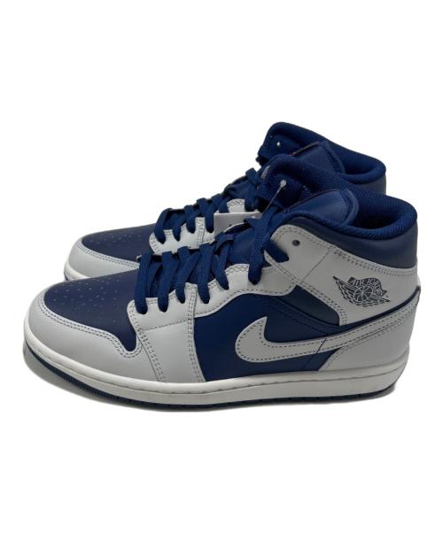 NIKE（ナイキ）NIKE (ナイキ) AIR JODAN 1 MID BLUE VOID グレー×ネイビー サイズ:26.5 未使用品の古着・服飾アイテム