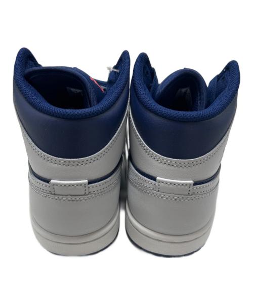 NIKE（ナイキ）NIKE (ナイキ) AIR JODAN 1 MID BLUE VOID グレー×ネイビー サイズ:26.5 未使用品の古着・服飾アイテム